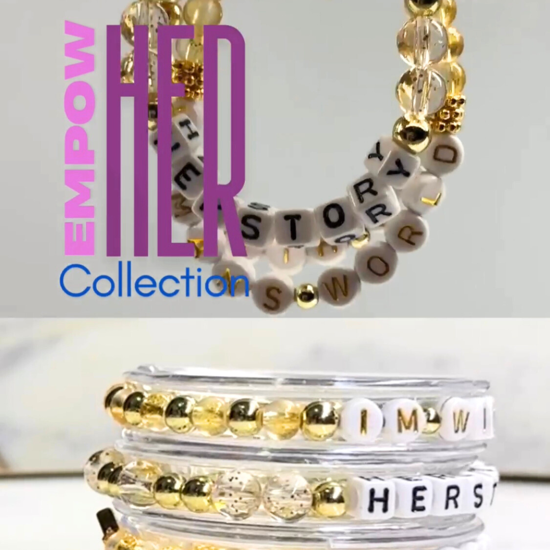 I'm With Her - letter bracelet