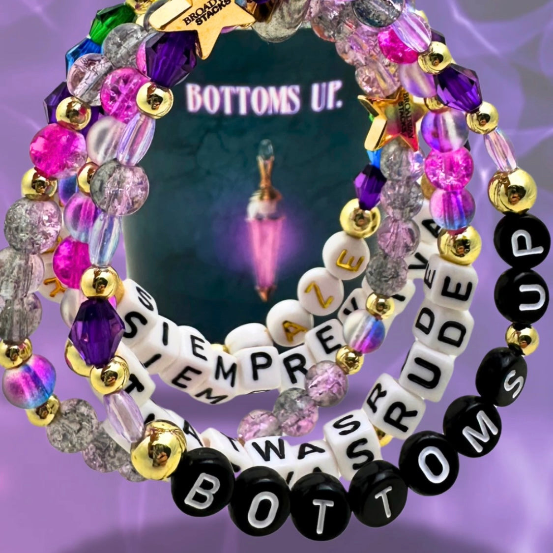 Broadway Stacks theatre=themed bracelets Siempre Viva Death Becomes Her For The Gaze