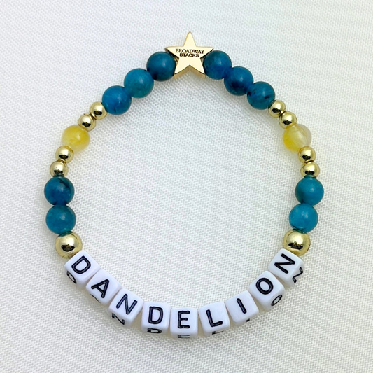 Dandelion - letter bracelet