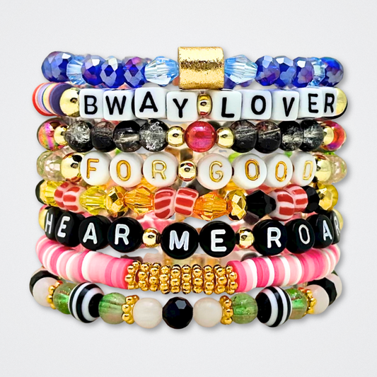Broadway Stacks PROPS GRAB BAG. Get  mystery bracelets. Theatre-themed and Broadway fans.